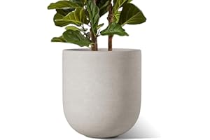 LE TAUCI 12 Inch Pots for Plants, Ceramic Large Planters for Indoor Plants, Indoor Plant Pots for Home Garden Patio Office, P