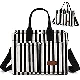 LHMTQVK Canvas Tote Bag for Women, Large Work Purses Bible Tote