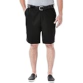 Haggar mens Cool 18 Classic Fit Expandable Waist Short Regular and Big & Tall Sizes