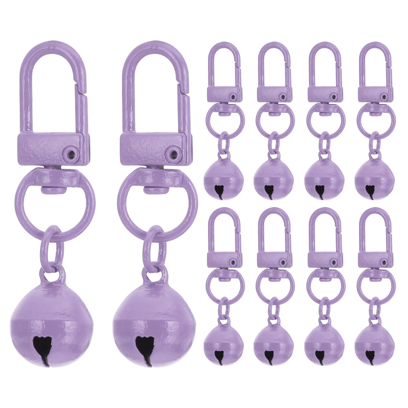 Photo 1 of PATIKIL 10 PCS Dog Bell, Cat Bell Small Pet Collar Bells Keychain Cute Bulk Loud Jingle for Dog Collar Charm Pendant Necklace Accessories DIY Crafts Christmas, Light Purple