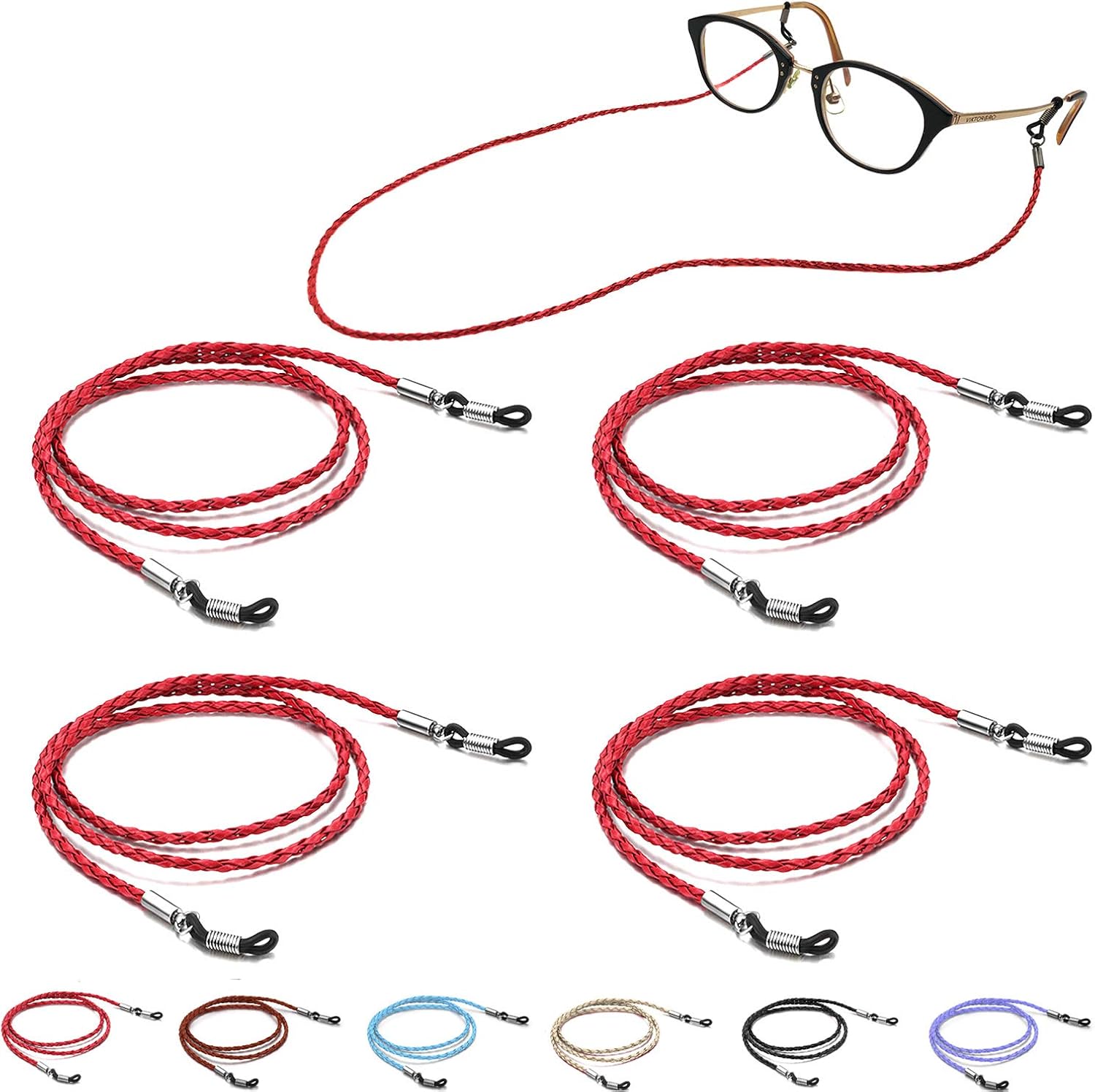 [4 Pack] Eyeglasses Holder Strap Cord, Tomorotec Eyeglass Retainer