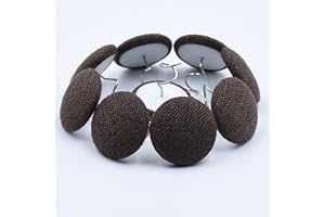 MIOULE 12 Pcs Upholstery Tacks Headliner Pins Fabric Covered Button Twist Pins for Sofa，Armchair Caddies, Armrest Covers,Bed Skirts, Slipcovers, Headliners Furniture（Dark Brown）