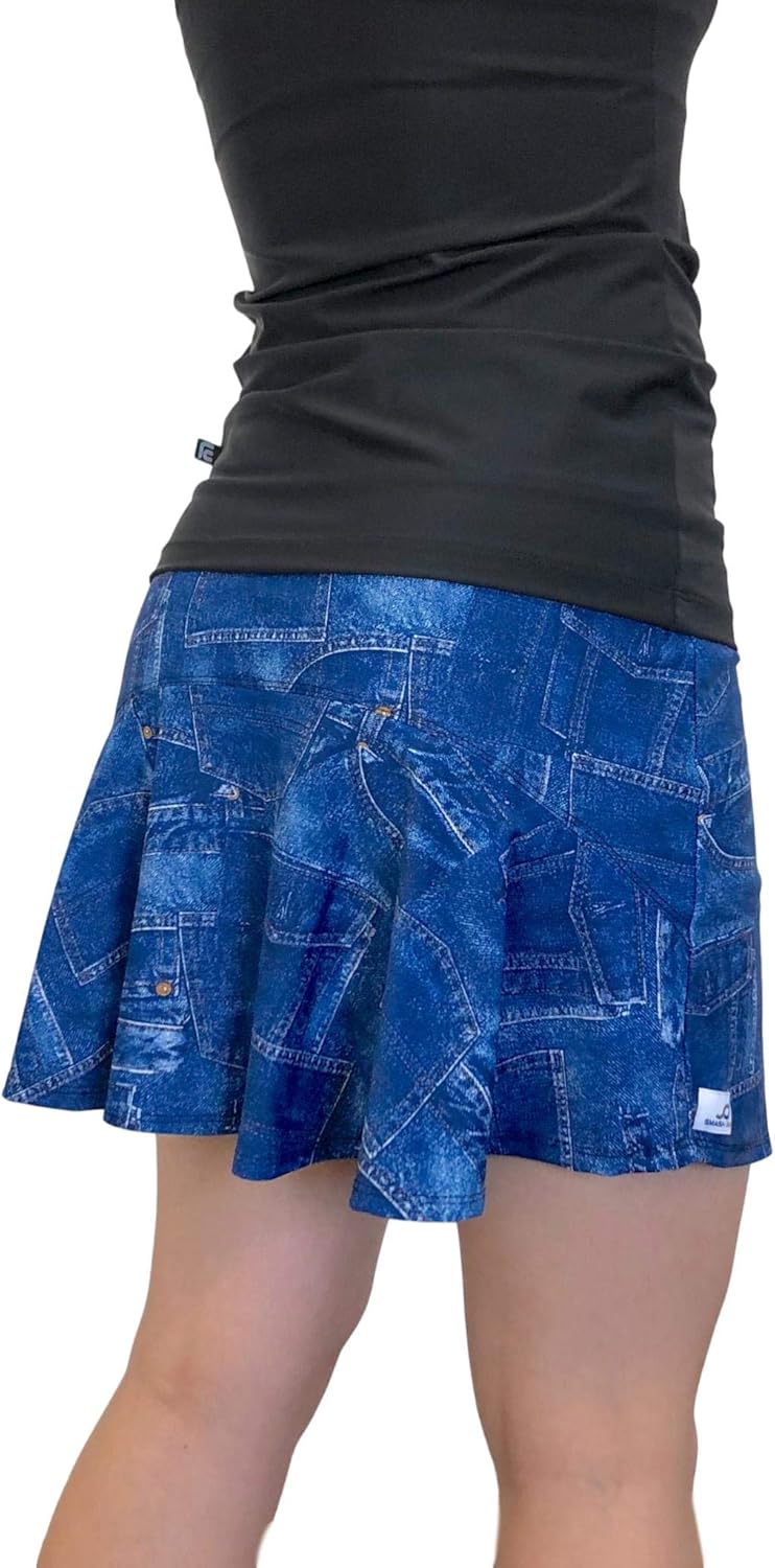 denim golf skort
