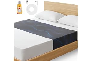 OZUBEEL Grounding Sheets, Grounding Mat for Bed Earth Grounded Sheet Pad 10% Silver Fiber+90% Organic Cotton, for Queen, King and All Mattress Sizes, with Outlet Tester & Cord 104"*24" (Black Ash)