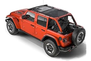 Savadicar Mesh Shade Top, Roof Sunshade Cover for 2018-2023 Jeep Wrangler JL JLU 4XE 4 Door, UV Protection & Heat Reduction for Enhanced Comfort on The Road, Durable Polyester, American Flag, Black