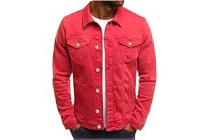 Mens Denim Shirt Button Down Long Sleeve Casual Slim Fit Jackets Outdoor Work Shacket Lightweight Jackets with Pockets