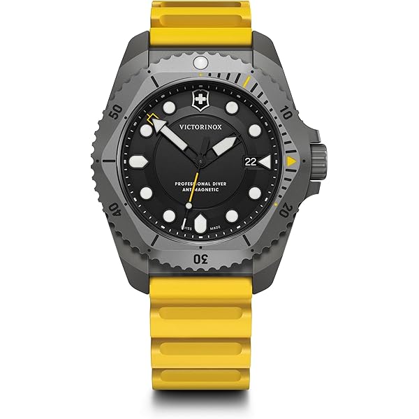 Amazon.com: Victorinox Dive Pro Automatic Black Dial Yellow Rubber
