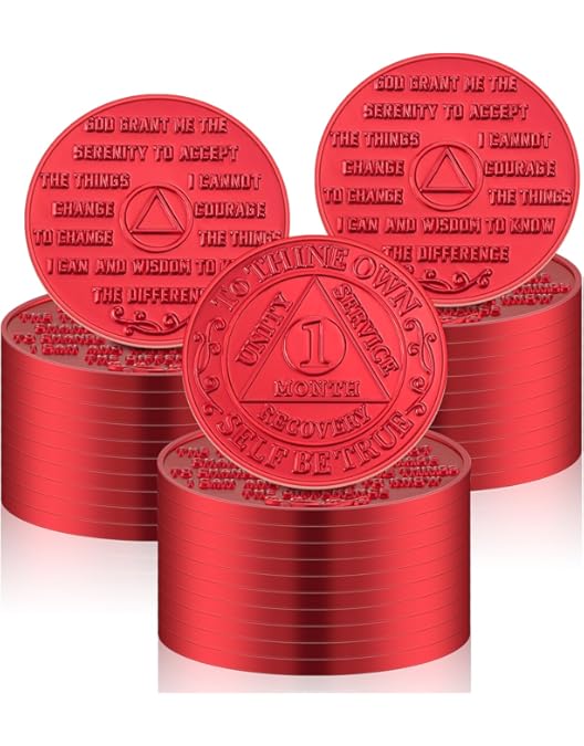 Aa Chips Sobriety Mint Infinity Aluminum AA Meeting Newcomer Sobriety Chips/ Coins/Tokens - Complete Set Of 12 Medallions - Includes: 24 Hours, 30/ 60/90 Days, 4/5/6/7/8/9/10/11 Months Aa Medallions Wholesale