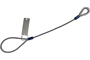 KENNEDY WIRE ROPE & SLING COMPANY Kennedy Wire Rope & Sling Co. 1/4" x 1' Single Leg Wire Rope Sling w/Standard Eye One End & Thimble Eye Other End (Various Sizes in Listing)