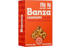 Banza Cavatappi Pasta from Chickpeas - Gluten Free, High Protein, and Lower Carb Protein Cavatappi Chickpea Pasta - 8oz