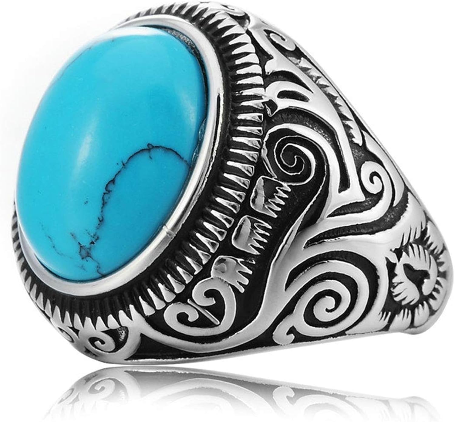 Anello Biker In Acciaio Inox - Stile Vintage Per Uomo, Taglie 7-15 - Foto 3