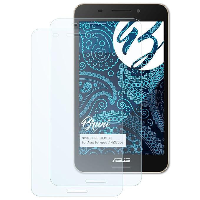 Bruni Schutzfolie für Asus Fonepad 7 FE375CG Folie, glasklare Displayschutzfolie (2X)
