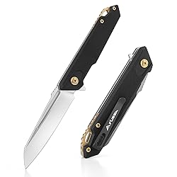 FLISSA 4.5＂ G10 handle folding knife-black, EDC