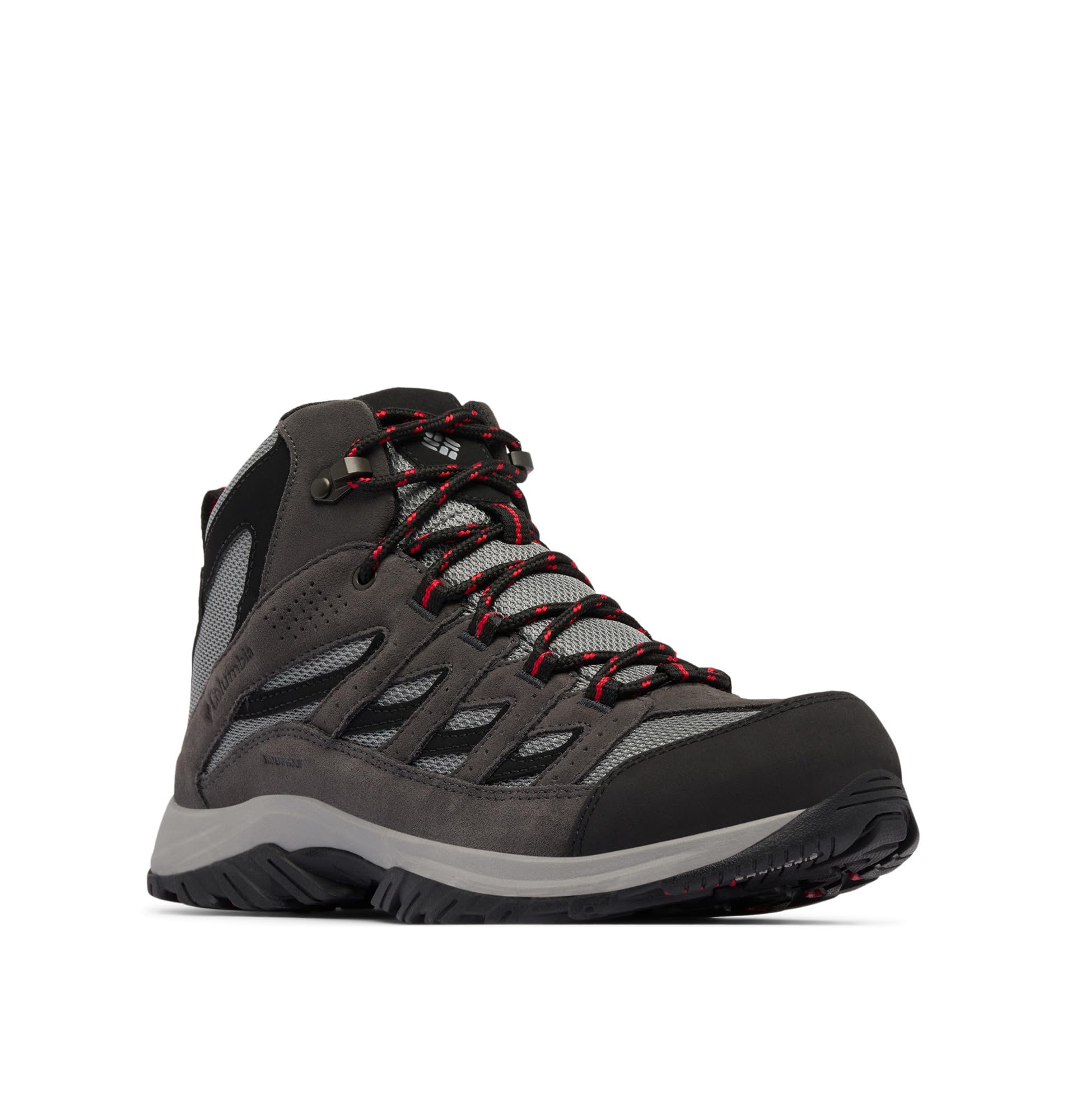 Columbia Mens Crestwood Mid Waterproof, Dark Grey/Mountain Red, 7.5 Wide Image