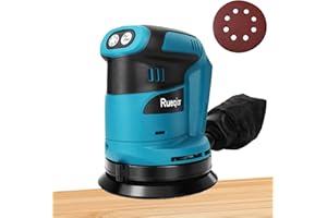 RUEQIOR Random Orbit Sander for Makita 18v Battery(Tool Only),Brushless Motor 6 Variable Speed Orbital Hand Sander with Dust Collector for Woodworking Sanding and Polishing