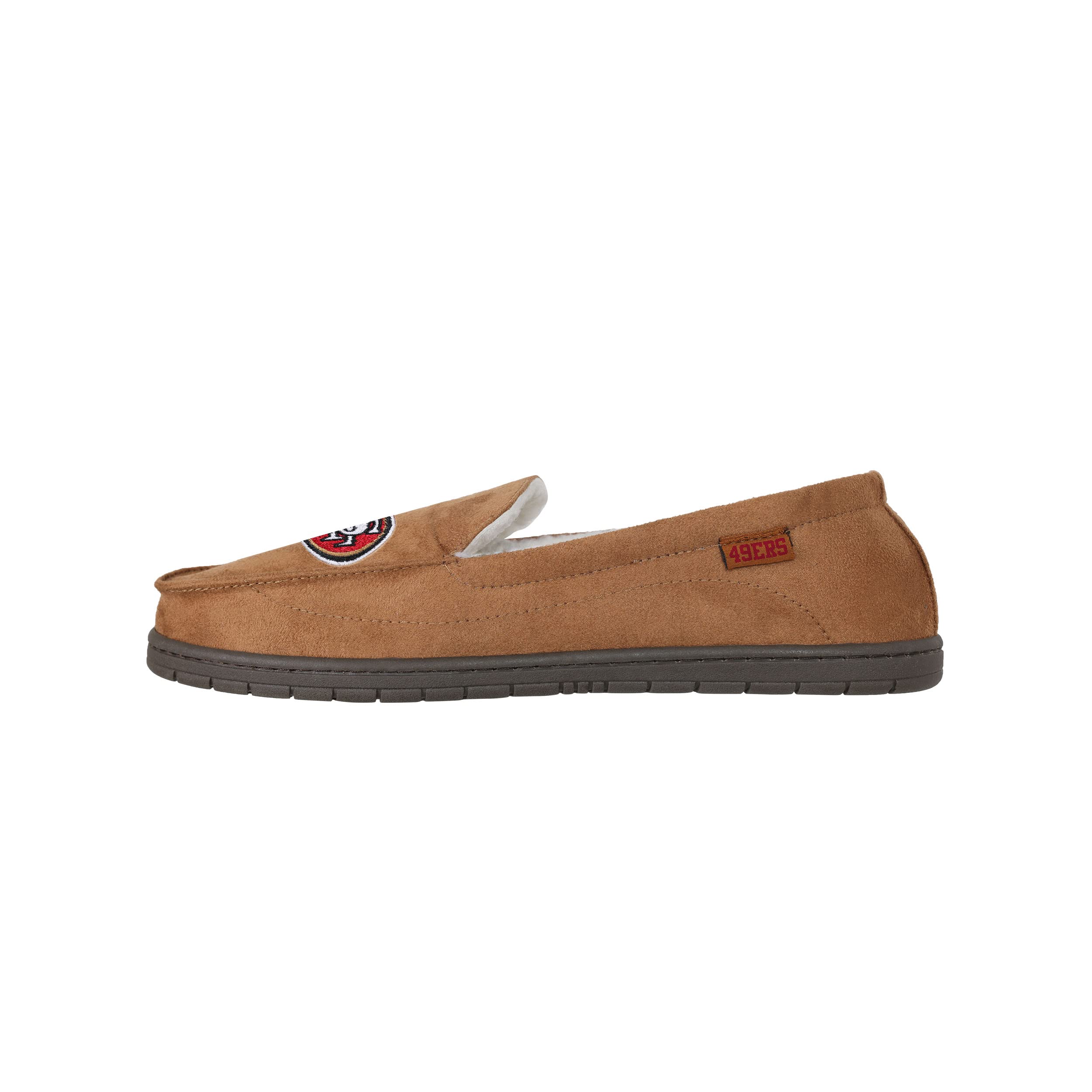 FOCO San Francisco 49ers NFL Mens Exclusive Beige Moccasin - L