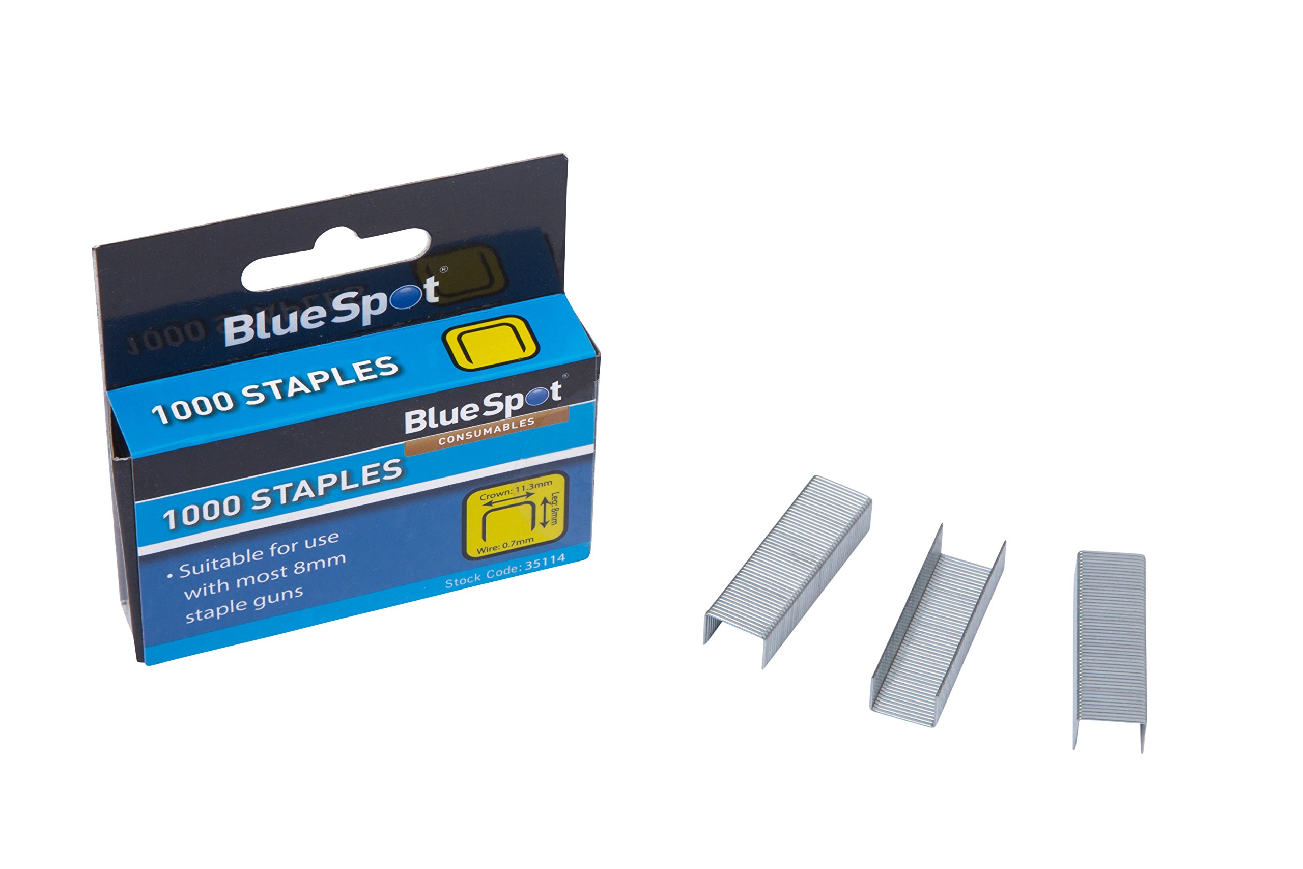 Blue Spot Tools 35114 Crown Flat Wire Staples Style, Silver