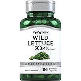 Piping Rock Wild Lettuce Extract | 150 Capsules | Concentrated Herbal Supplement | Non GMO, Gluten Free