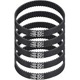 MECCANIXITY 5Pcs 140mm GT-2 Timing Belt 6mm Width 2mm Pitch Closed Loop | Rubber 3D Printing GT-2 Timing Belt Black