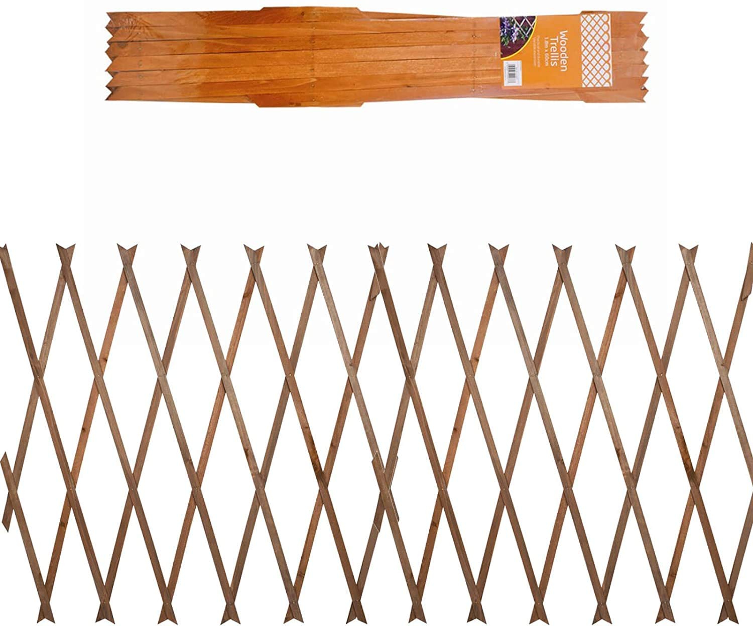 busybee 1 x 6ft x 2ft Tan/light brown expanding garden trellis 5060888000009 (LIGHT BROWN)
