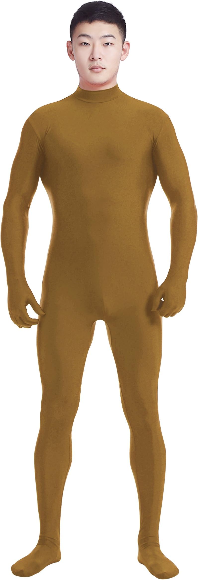Boys' Men's Adult's Mock Neck Full Body Unitard Spandex Zentai Suits Costumes Unitard