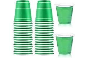 Yaure Joy 30 Pcs Disposable 2oz Shot Glasses Plastic Cups for Wedding, Graduation Party, Beer Sample Taste Serving, Birthday 