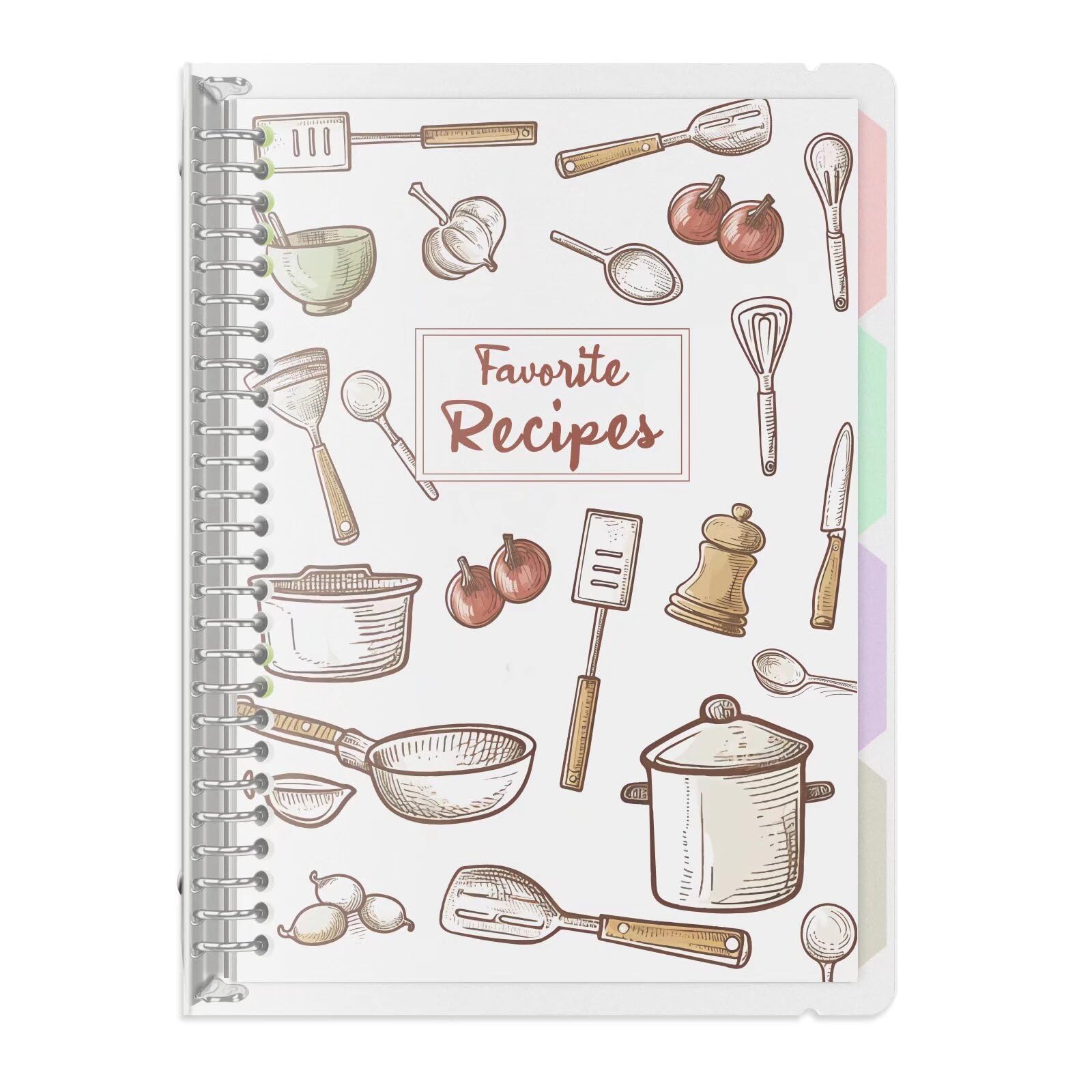 Photo 1 of ??LuBudingJoy Blank Recipe Book to Write in Your Own Recipes?? – 8.5"x11" Hardcover with Removable Dividers, Holds 140 Recipes (White)