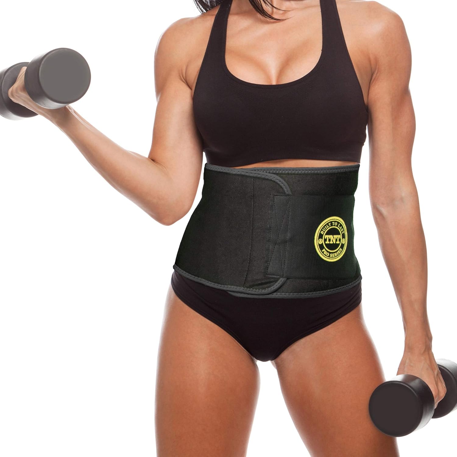 TNT Pro Series Waist Trimmer for Women and Men - Waist Trainer for Weight Loss Sweat Belt - Belly Fat Slimming Stomach Band - Lumbar Support Neoprene Wrap : Sports & Outdoors