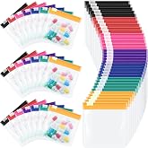Sherr 35 Pcs Pill Pouch Bags for Travel, 3 x 3 in Zippered Medicine Bags | Self-sealing Slide Lock Reusable Pill Bags for Organizing Medication, Travel Storage, Translucent EVA, Classic Color, Blank