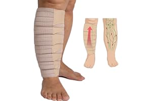 Femovaz Adjustable Lymphedema & Compression Wraps for Legs-Relieves Swelling, Edema, Lipedema, Pain/Heaviness, Boosts Circula