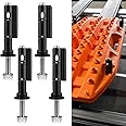 Mounting Pins for Recovery Boards, 4 PCS Lockable Traction Board Mount Pins, Safety Theftproof Mounting Pins Compatible with MaxTrax MKII Recovery Boards, Including M10 Bolts, 140MM Pins