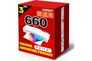 CAREGY Thermal Laminating Pouches,660 Pack Laminating Sheets, 3 Mil, 9 x 11.5 Inches Lamination Sheet Paper for Laminator, Round Corner Letter Size, Office and School Supplies