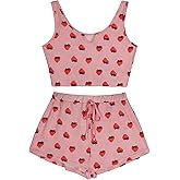 Avanova Womens Cute 2 Piece Tank Top Shorts Pajama Sets Sleepwear Loungewear