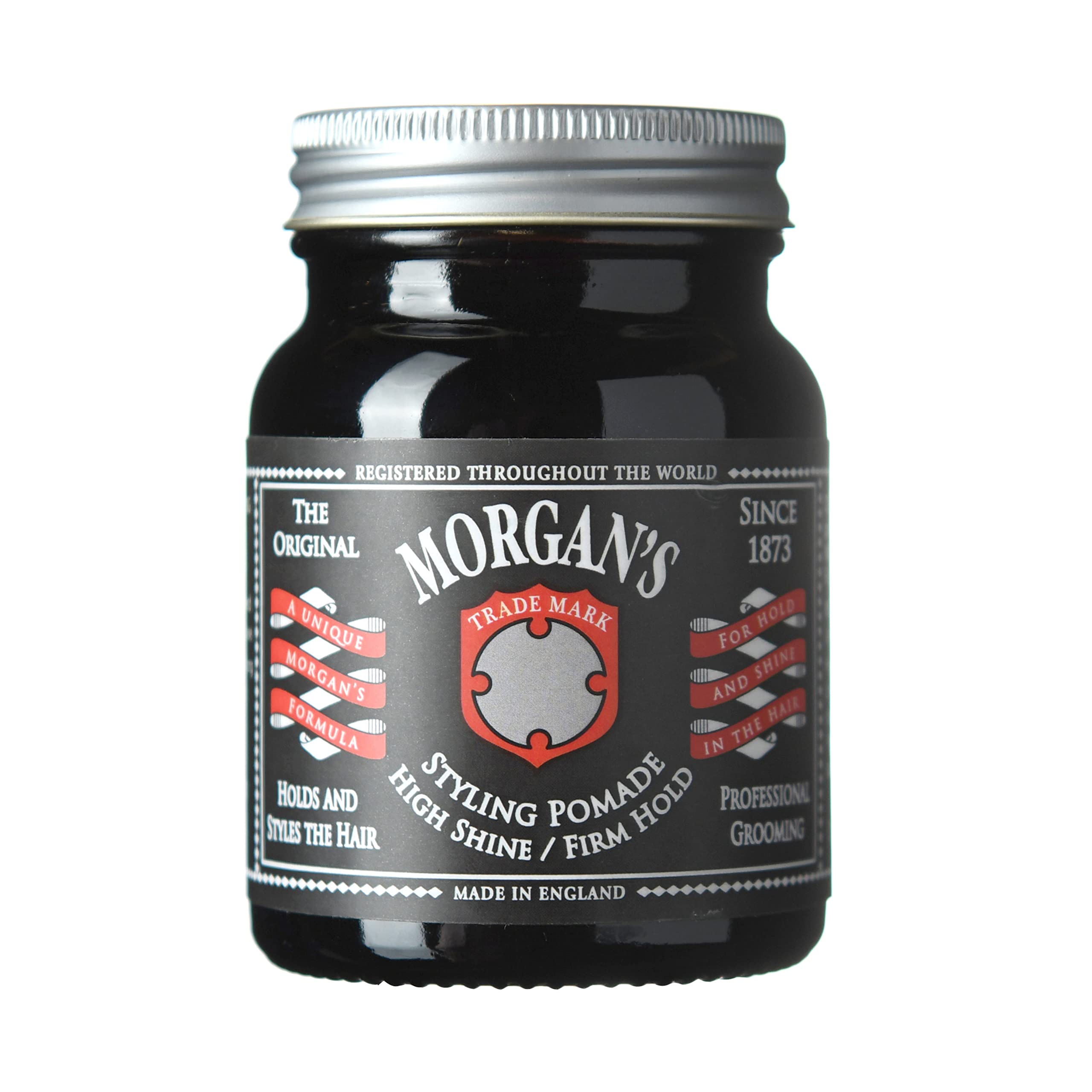 Morgan's Pomade Styling Pomade, High Shine, Strong Hold and Water Soluble with Bergamot and Patchouli Scent, for All Hair Types 100g