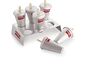 HAZEL Aluminium Kulfi Mould Set of 6 & 12 Ice cream Sticks | Reusable Ice Cream & Popsicle Maker | DIY Kulfi Molds for Homema