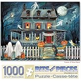 Bits and Pieces – 1000 Piece Jigsaw Puzzle for Adults – Enter If You Dare’ - Haunted House Halloween Jigsaw Puzzle by Artist Ruane Manning, Completed Puzzle Size: 20