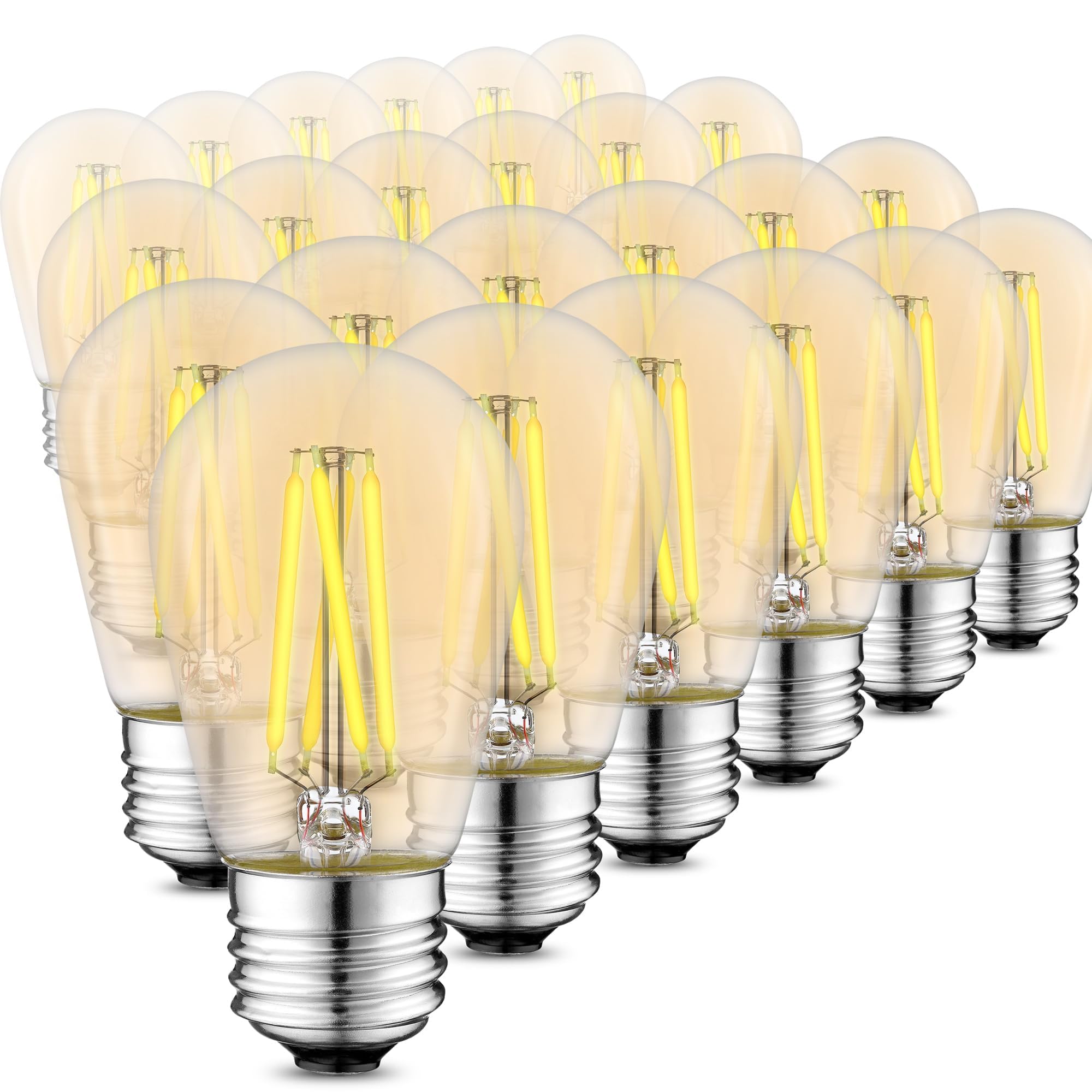 Photo 1 of HMYYJT 12V LED Bulb for 12-36V AC/DC - E26 LED Light Bulb 40W - Warm White 2700K 12 Volt led Light Bulbs for RV,Clear Glass, 24Pack.