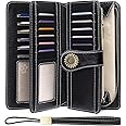 SENDEFN Wallets for Women Genuine Leather Credit Card Holder with RFID Blocking Large Capacity Wristlet