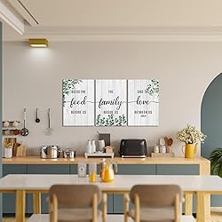 3 Piece Family Wall Art Bless the Food Before us