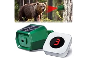JSIEEM Driveway Alarm 3000Ft Solar Powered Wireless Outdoor Motion Sensor Alarm Waterproof Motion Detector with Digital Display 36 Melodies 4 Volume Levels for Gate Driveway Garage and Home Security
