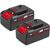 Labtec 2 Packs 18V 6000mAh Battery Packs Compatible with Einhell Tools X-Change 4511396 4511437neu PXBP-600 PX-BAT52 Cordless Power Tools Battery