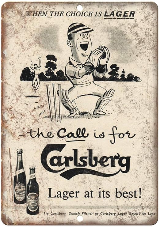 Mulica Carlsberg Lager Beer Placa De Metal Vintage Placa De Estano