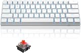 MageGee MK-Mini 60% Mechanical Keyboard 61 Keys Red Switch White view 1
