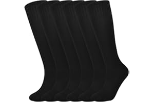 COZIWILL SOCKS Kids Soccer Socks Boys Football Socks 6 Pairs Girls Knee High Sock Baseball Softball Sports Youth Unisex
