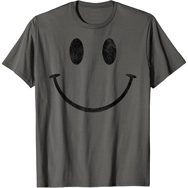 Amazon.com: Smiley Originals Happy Face White Spray Smile T-Shirt