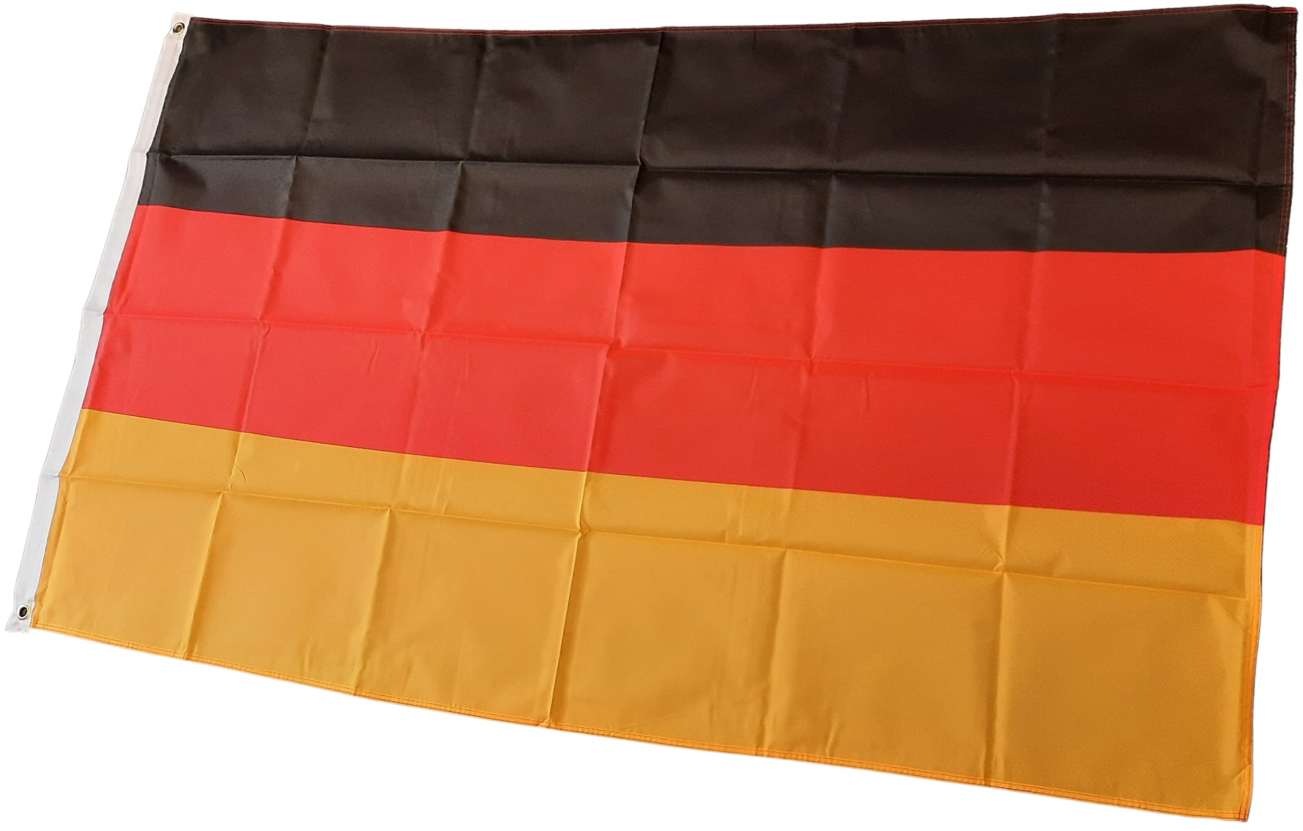NWFlags Germany Flag 5ft x 3ft 75d Premium Polyester Suitable For Flagpoles | Strong Polyester 5x3 foot material German flag with Eyelets