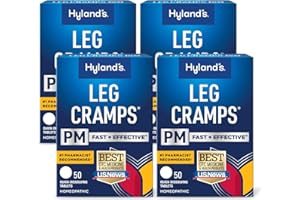 Hyland's Leg Cramps PM, Relief of Nighttime Leg, Calf, and Foot Cramps, 50 Quick-Dissolving Tablets 4-Pack (200 Total)