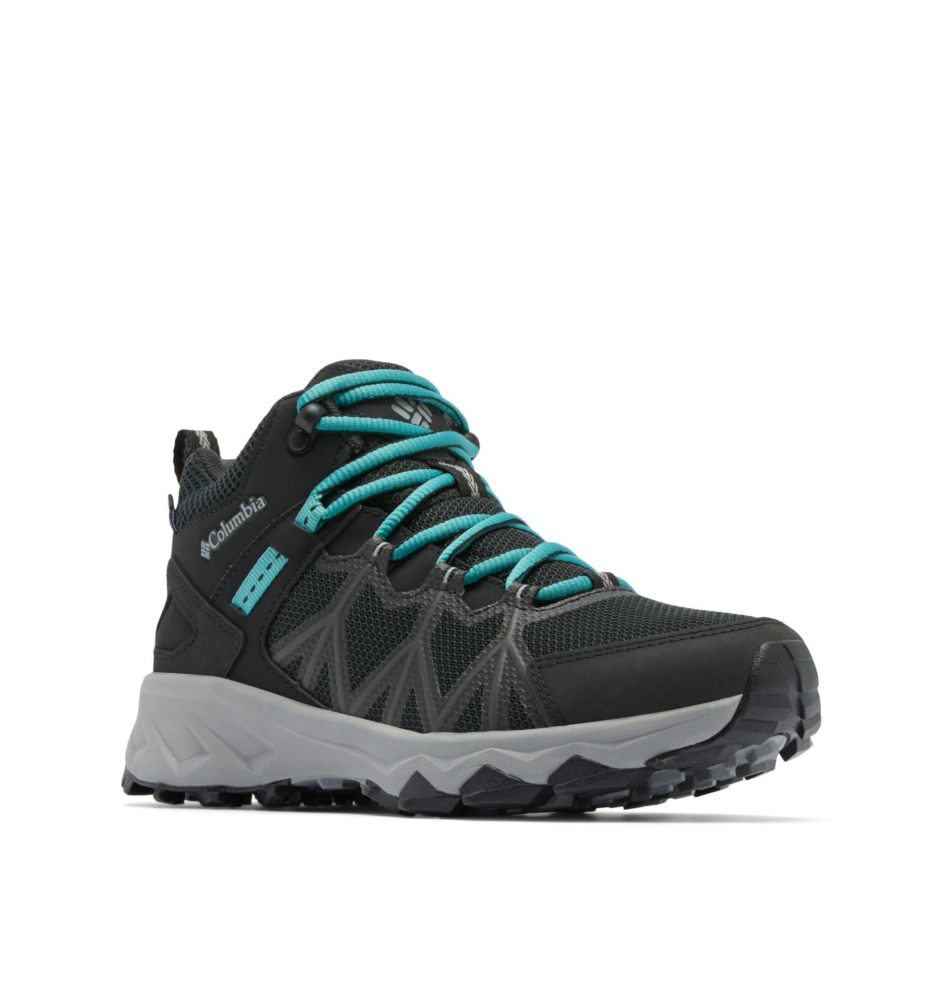 Columbia Women's Peakfreak II Mid Outdry, Black/Teal, 5.5 Image