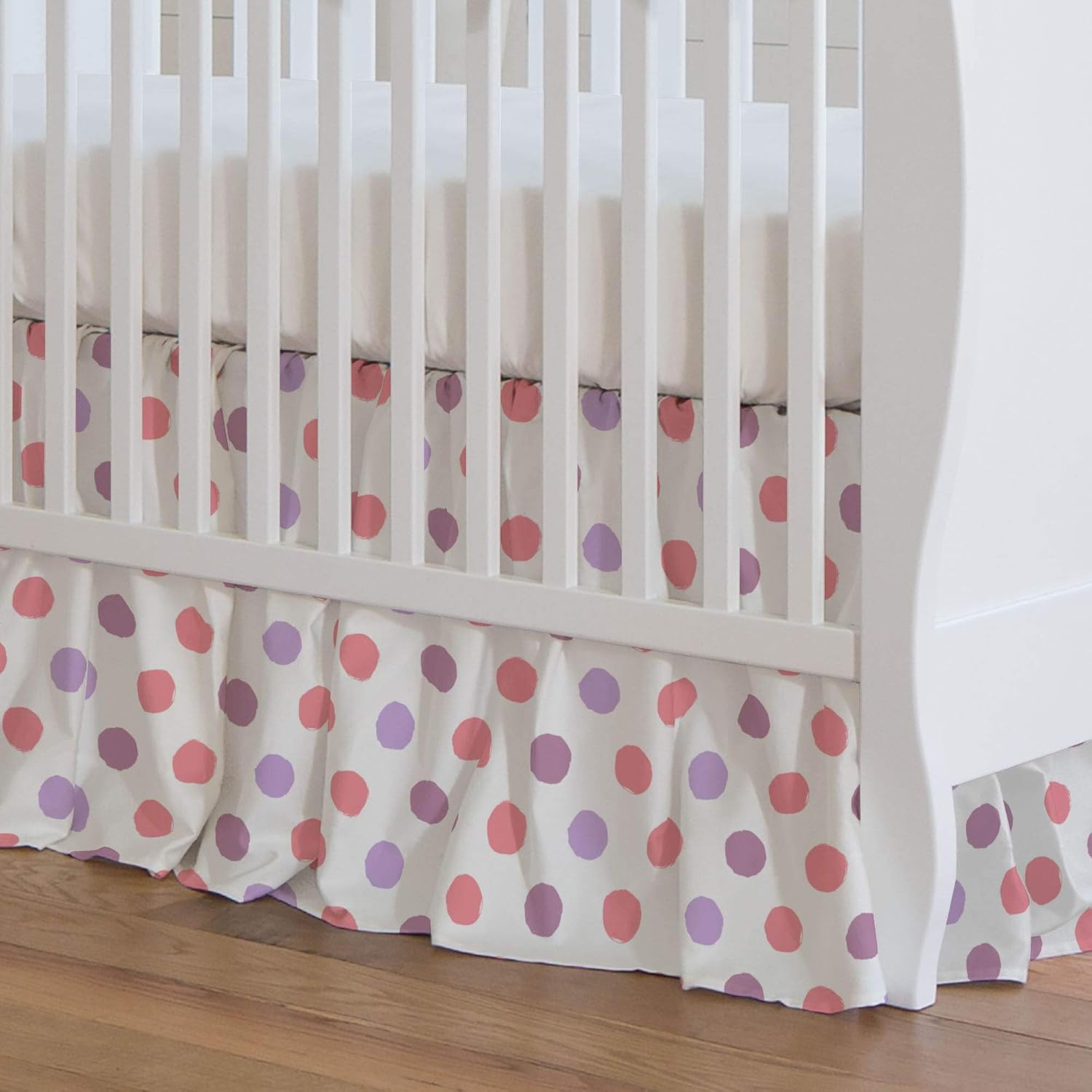 mauve crib skirt