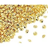 ONLYKXY Wedding Table Scattering Acrylic Diamond Gem Shape Crystal Confetti for Bridal Shower Party Decoration Vase Filler Bead Masquerade Table Decor (4MM/0.15inch Mini, Gold, 4000)